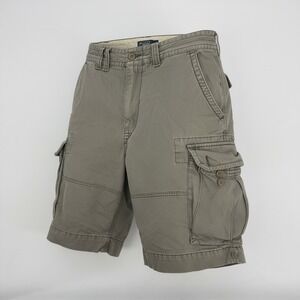 Polo Ralph Lauren Mens Cargo Shorts Olive Grey Classic Polo Chino Cotton 32